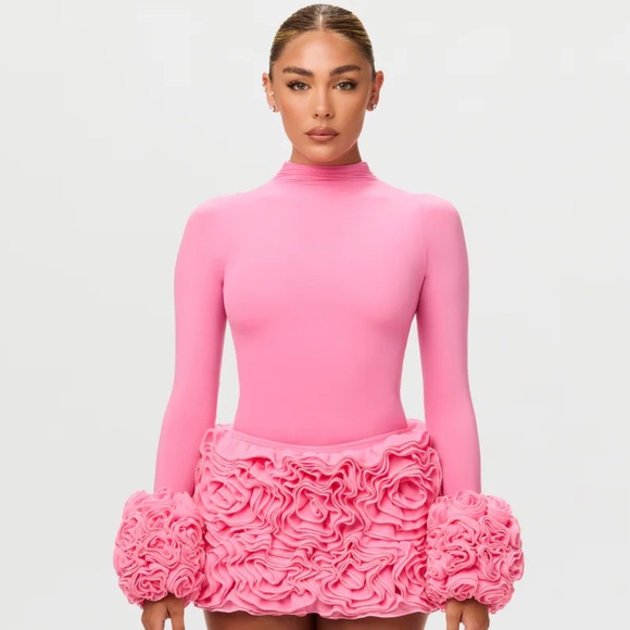 naked wardrobe Tops - Pink Mock Neck Top